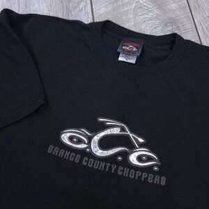 Vintage Y2K Orange County Choppers Biker Motorcycle T-Shirt XXL Black Grunge